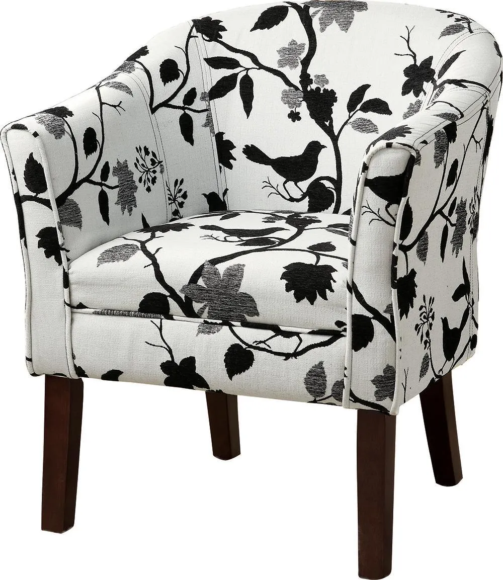 Accents : Chairs - Black white - Upholstered Accent Chair Black And White