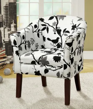 Accents : Chairs - Black white - Upholstered Accent Chair Black And White
