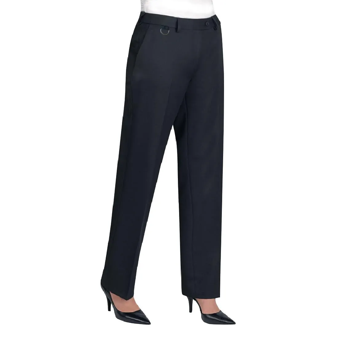 BA054-10 Brook Taverner Ladies Venus Black Waiting Trousers Size 10