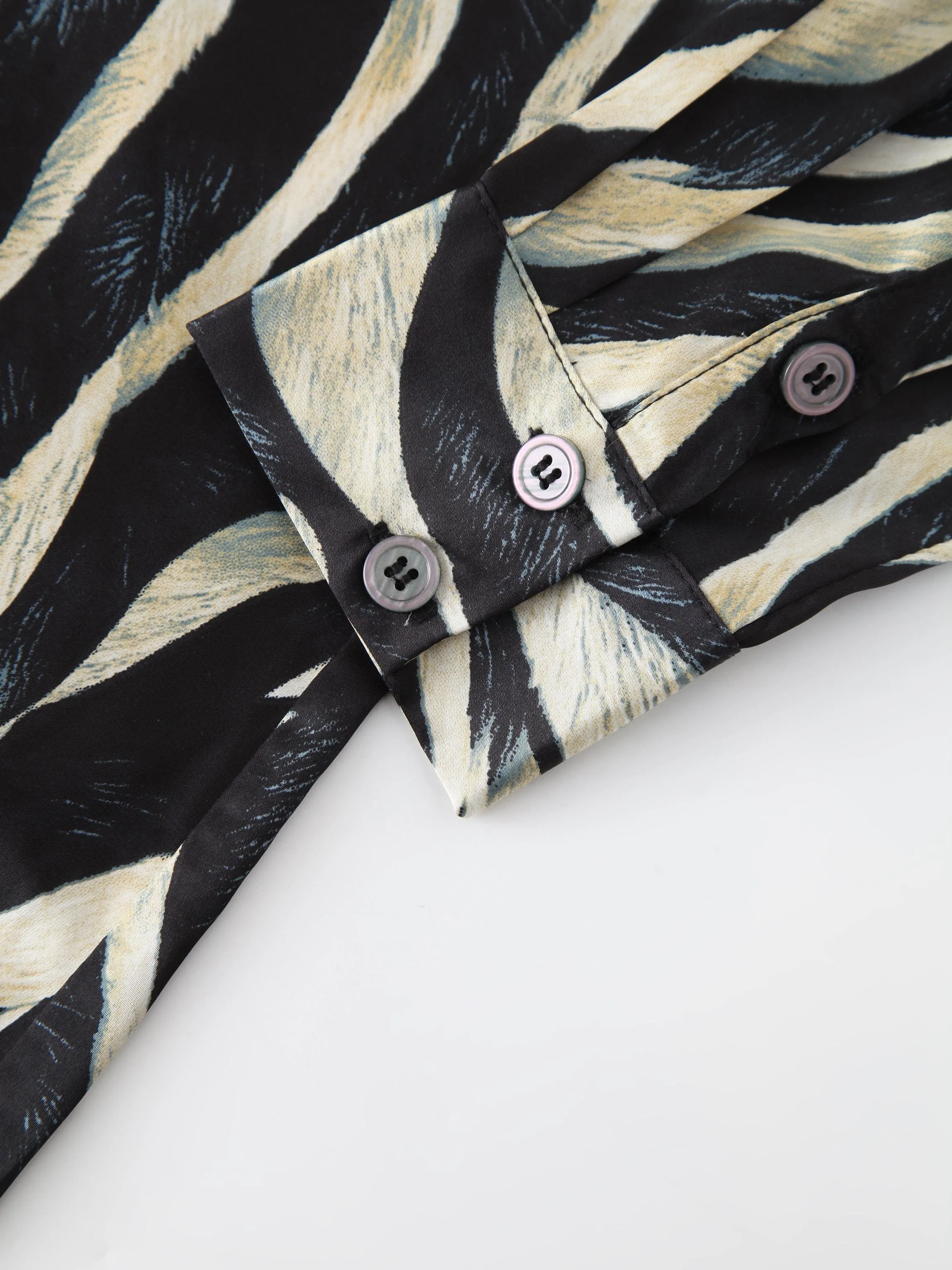 Basic Belted A-Line Dress-Zebra