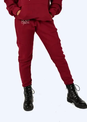 Black Don't Crack Slim-Fit Burgundy Jogger Pant