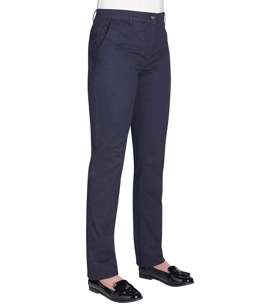 Brook Taverner Ladies Houston Slim Leg Chino Trousers | Navy