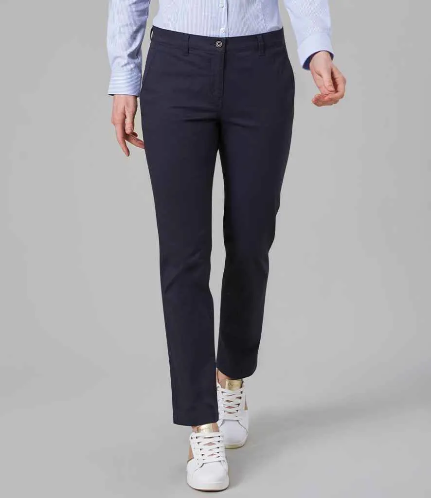 Brook Taverner Ladies Houston Slim Leg Chino Trousers | Navy