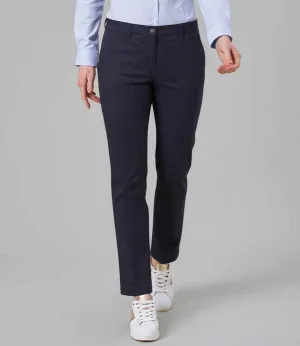 Brook Taverner Ladies Houston Slim Leg Chino Trousers | Navy