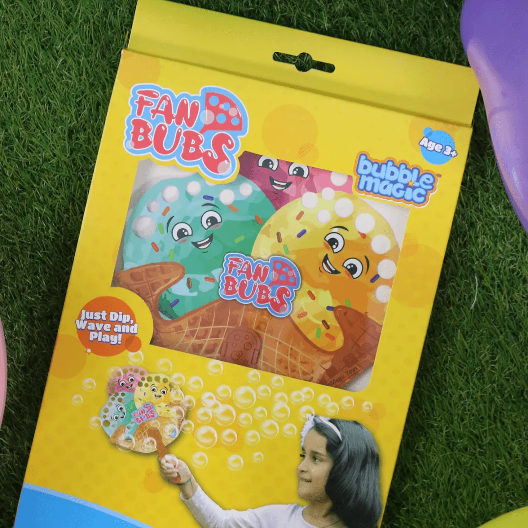 Bubble Magic Fan Bubs Dip Wave Play Outdoor Party Fun 100ml