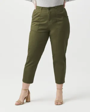 Cynthia Cropped Utility Pant | Olive Green