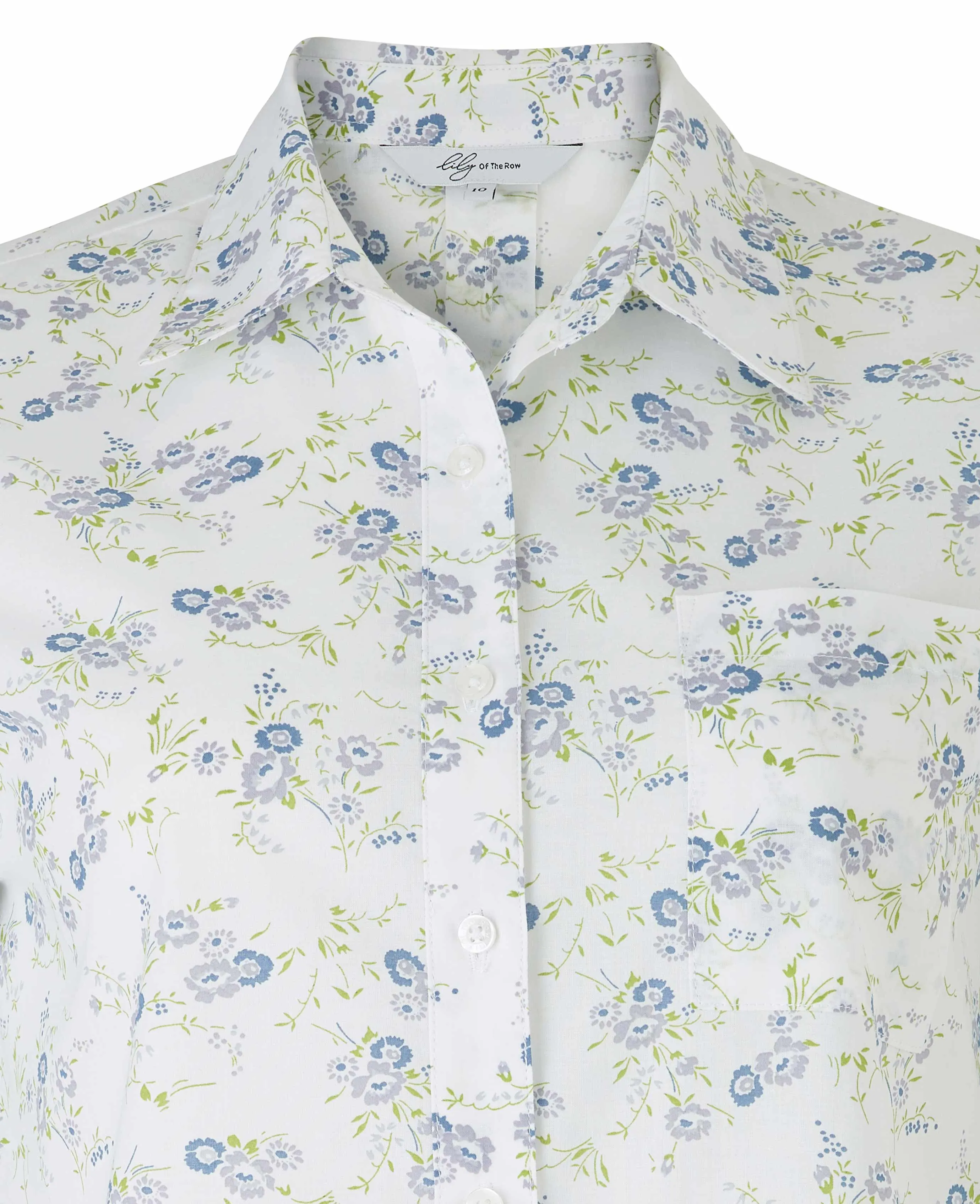 Ditsy Vintage Print Semi-Fitted Women's Shirt