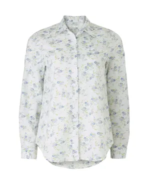 Ditsy Vintage Print Semi-Fitted Women's Shirt