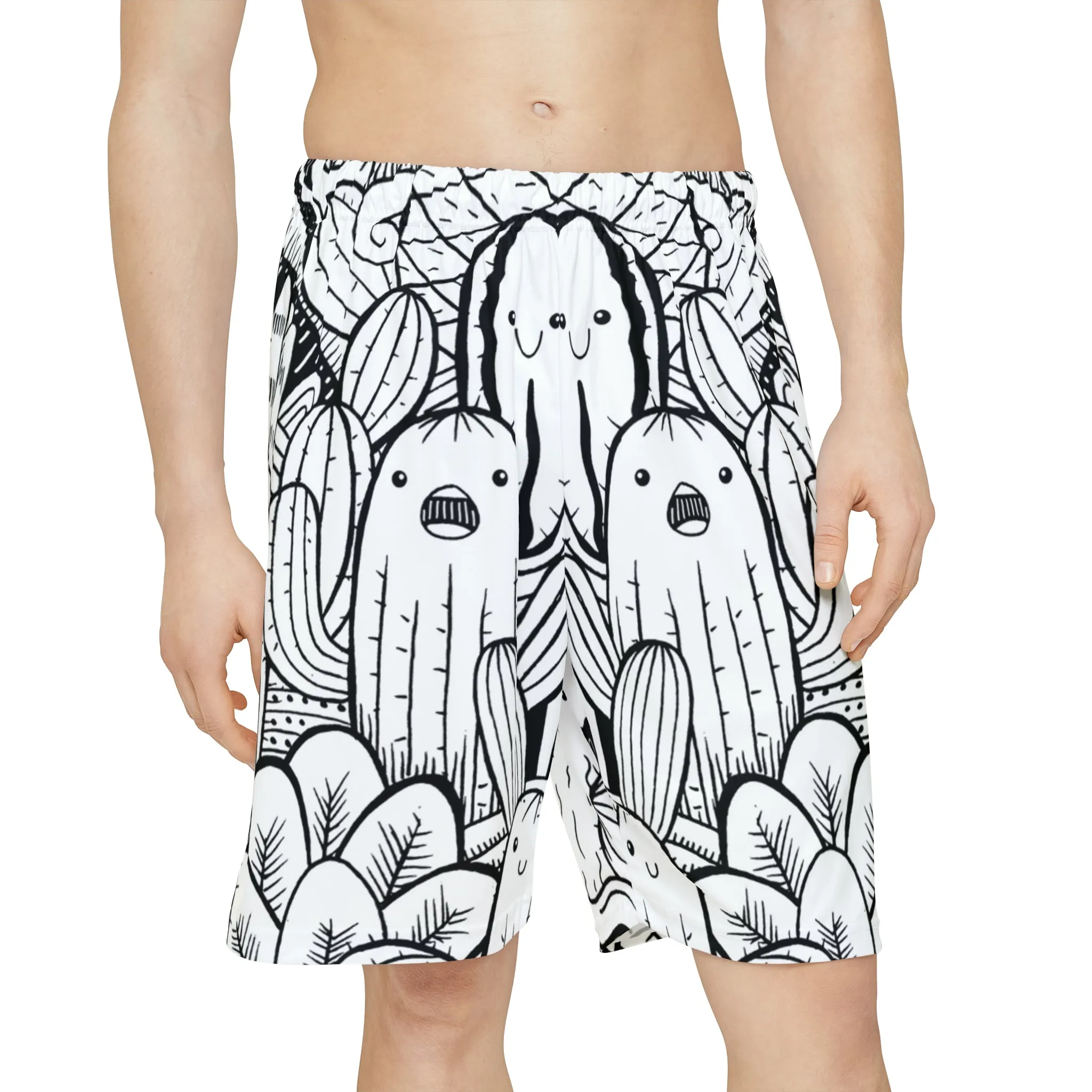 Doodle Cactus - Inovax Men’s Sports Shorts