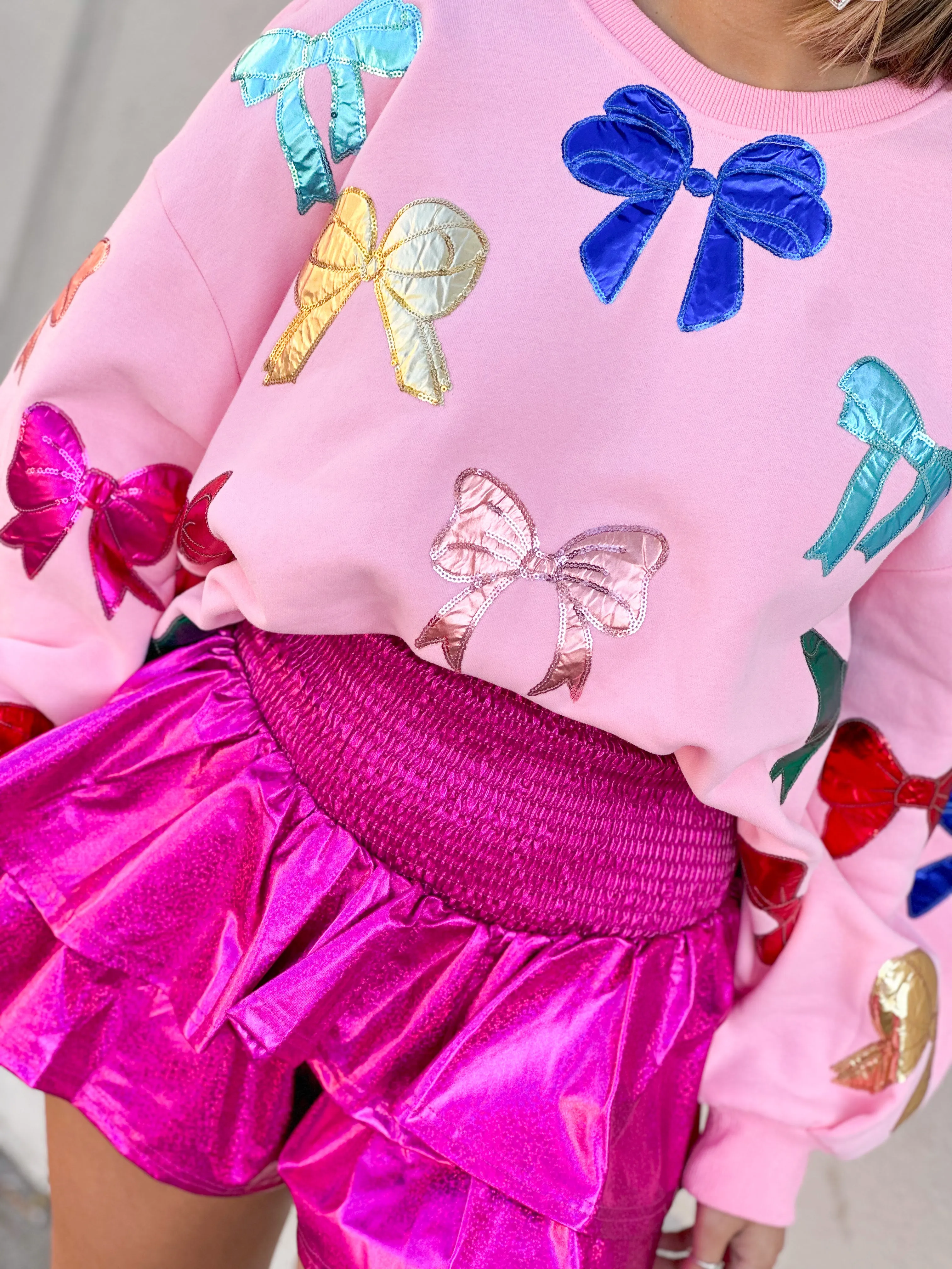 Hot Pink Metallic Skort