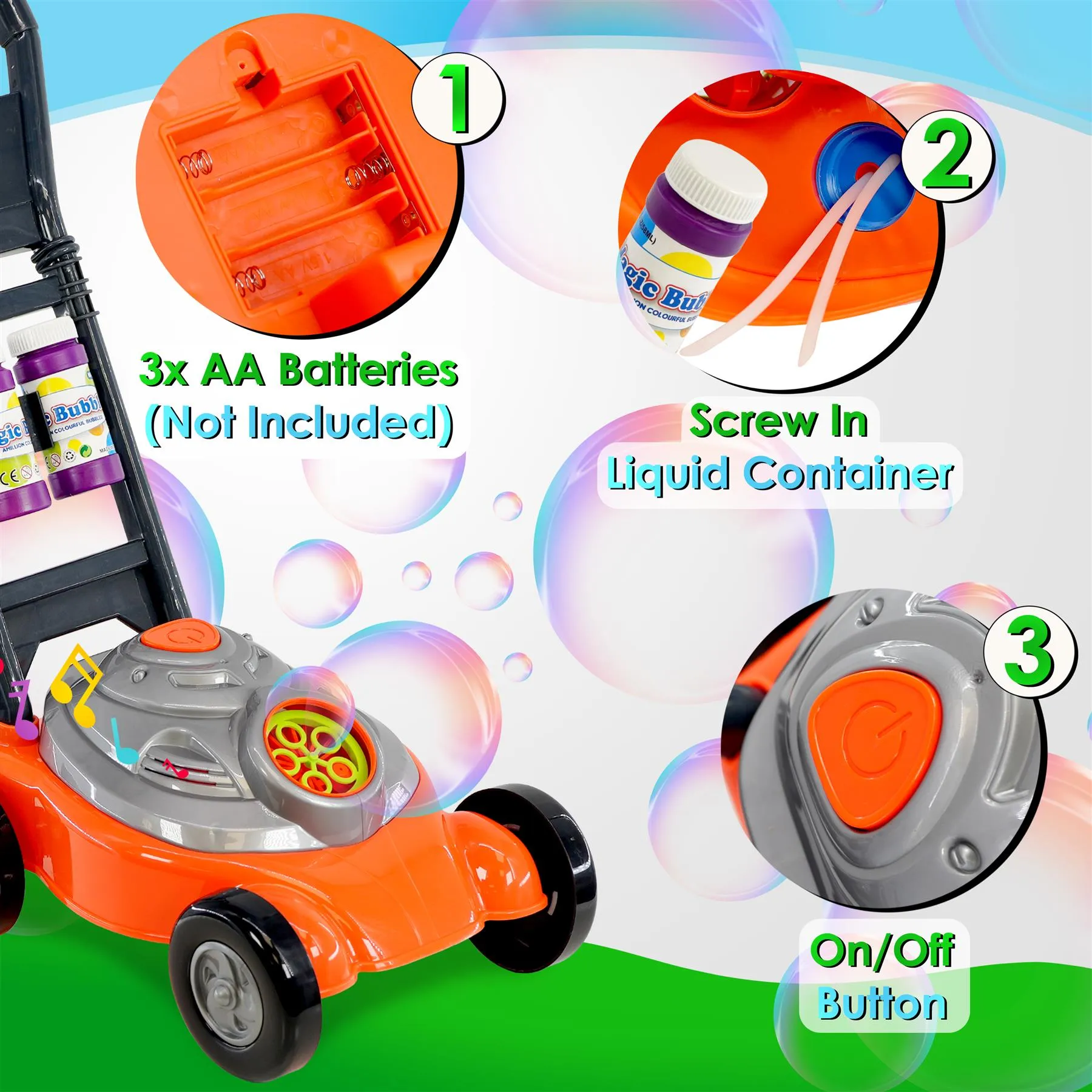 Kids Bubble Mower Bubble Blowing Toy