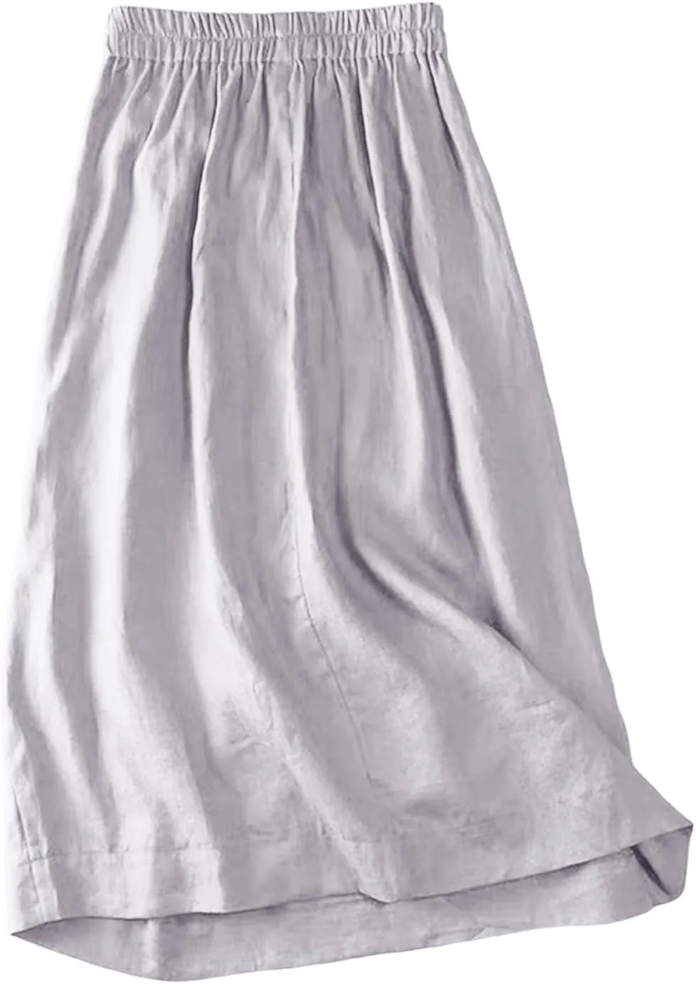 Maxi Skirts for Women Summer Loose Casual Trendy Button Solid Color Flowy Vacation Linen Skirt, M-2XL