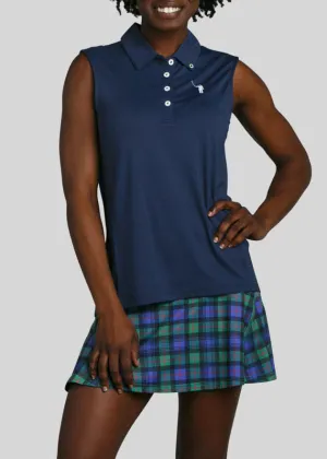 Murray Women's A-Line Sleeveless Polo | Navy