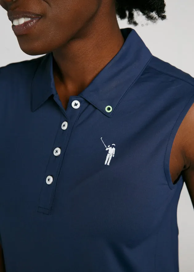Murray Women's A-Line Sleeveless Polo | Navy