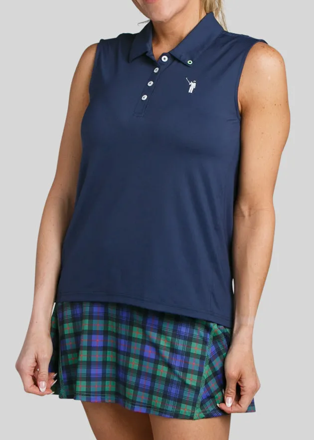 Murray Women's A-Line Sleeveless Polo | Navy