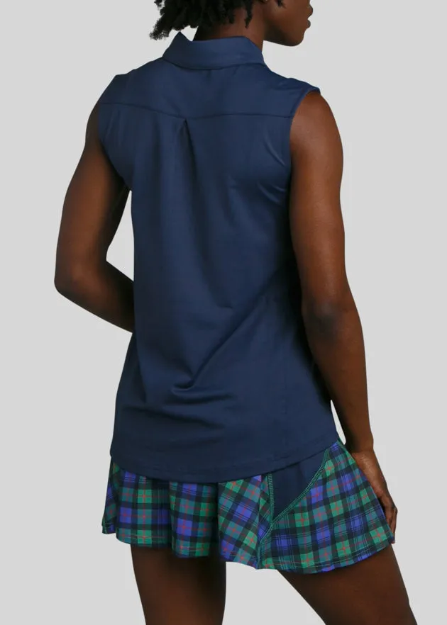 Murray Women's A-Line Sleeveless Polo | Navy