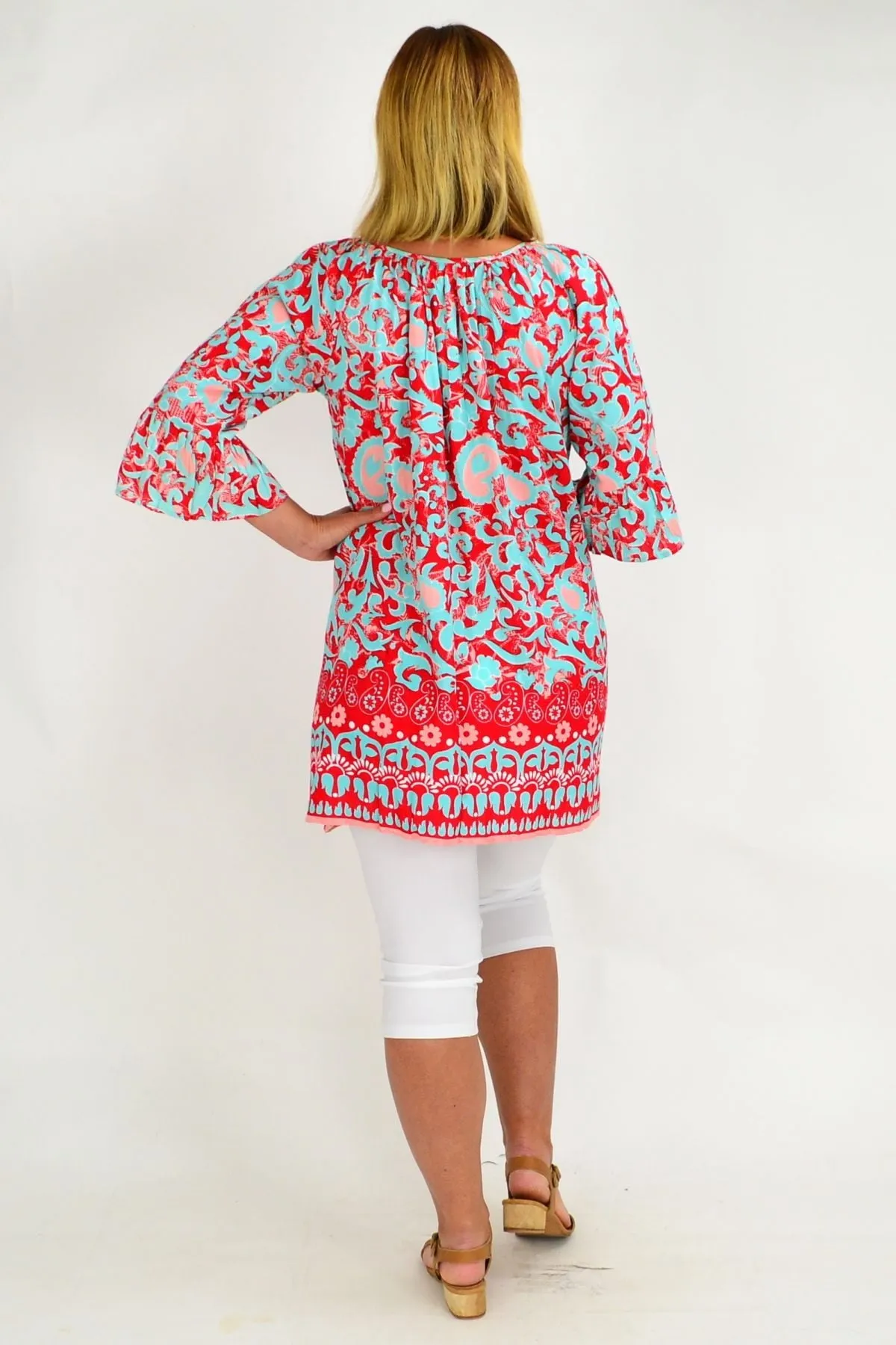 Peach Can Tunic Top Caftan