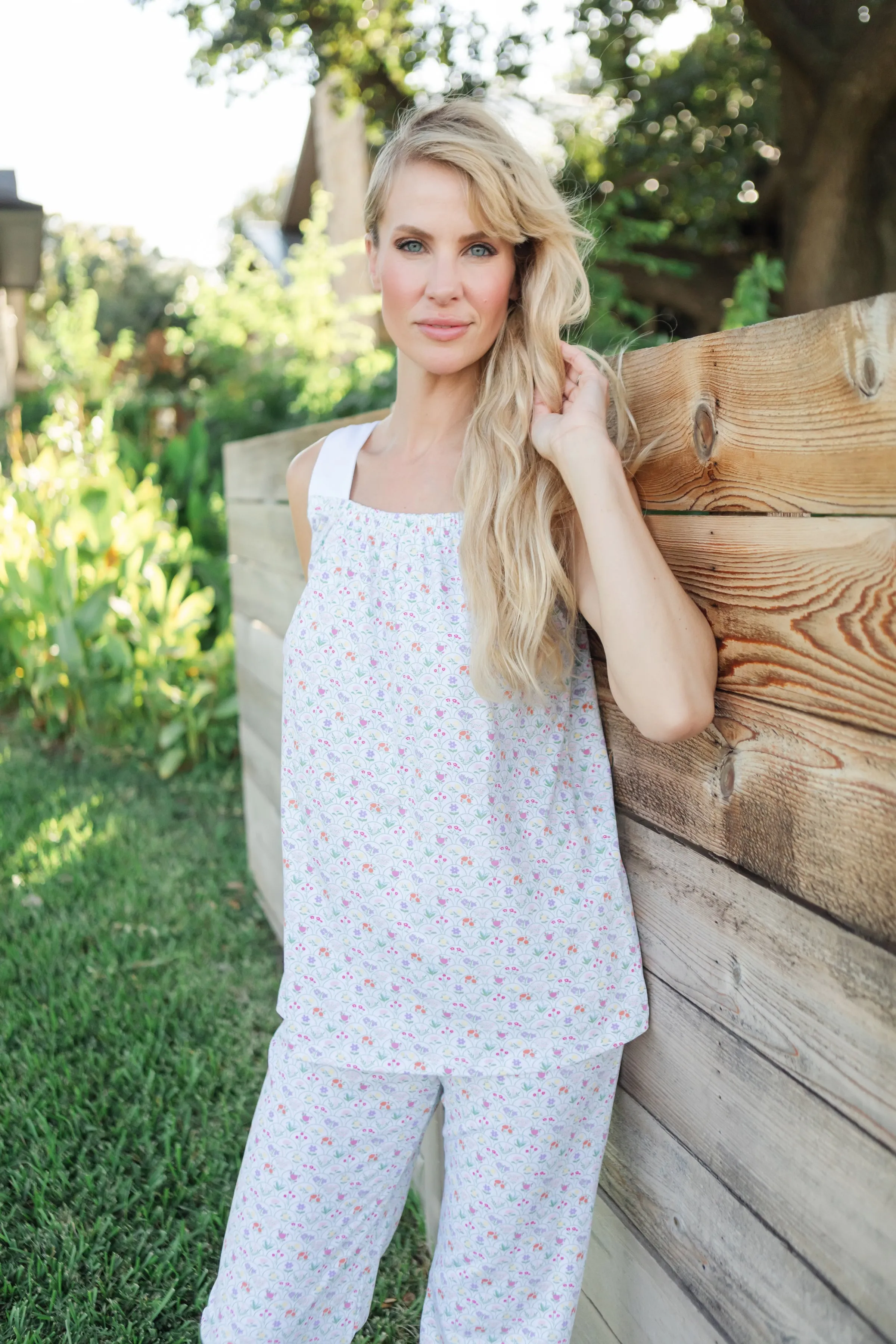Pennie Women's Pajama Pant Set- Garden Floral