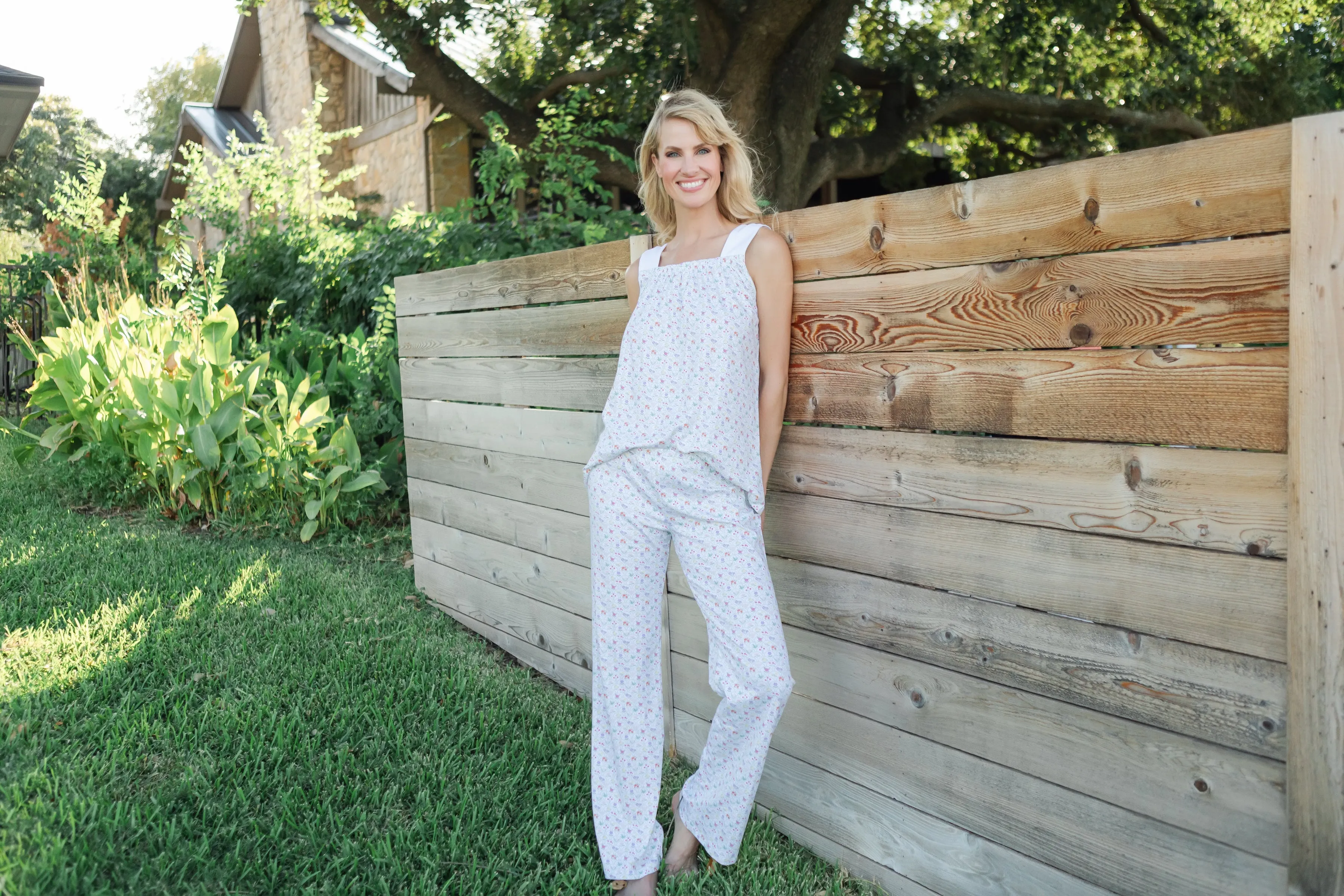 Pennie Women's Pajama Pant Set- Garden Floral
