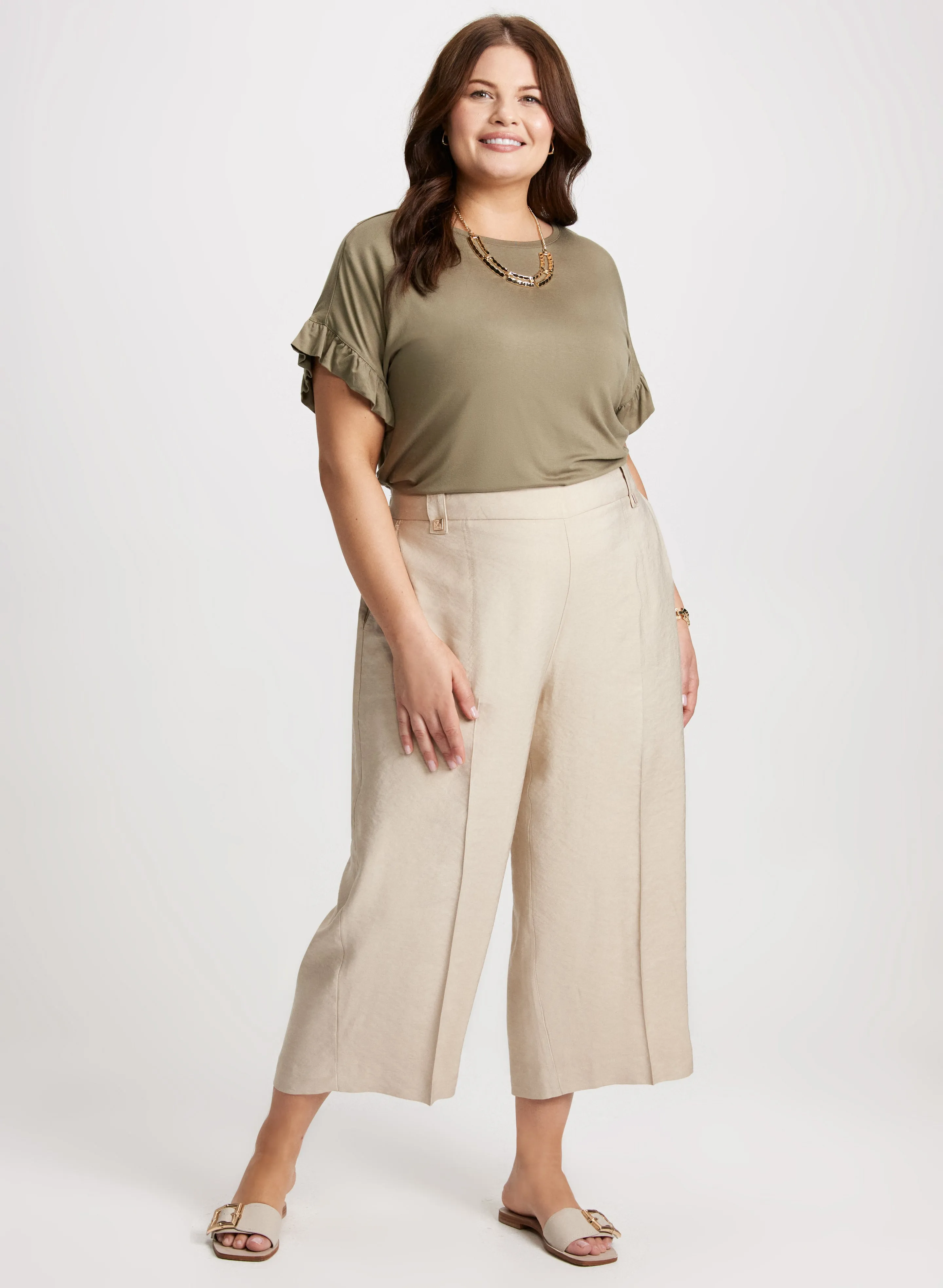 Pull-On Straight Leg Capris