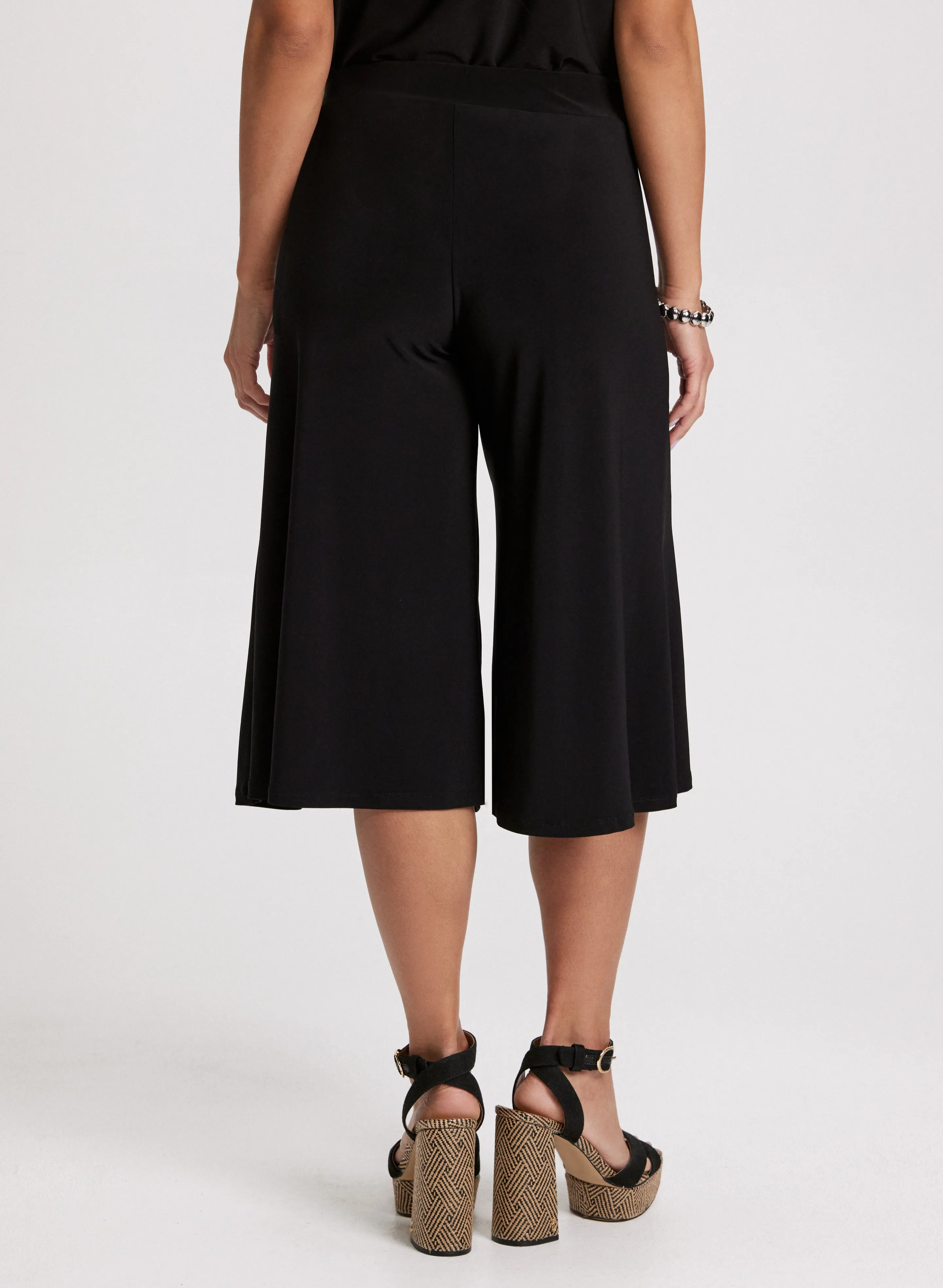Pull-On Wide-leg Capris