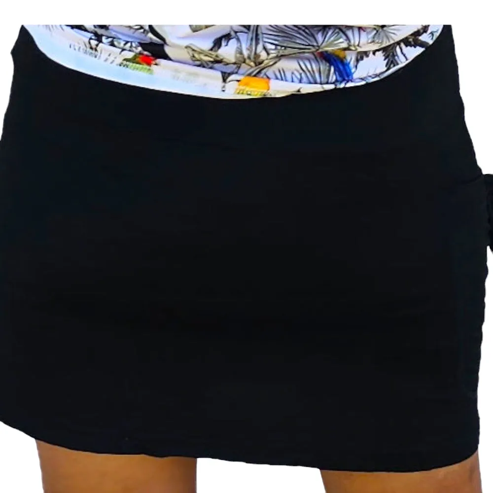 Skort Black Soft Sustainable Bamboo Fabric