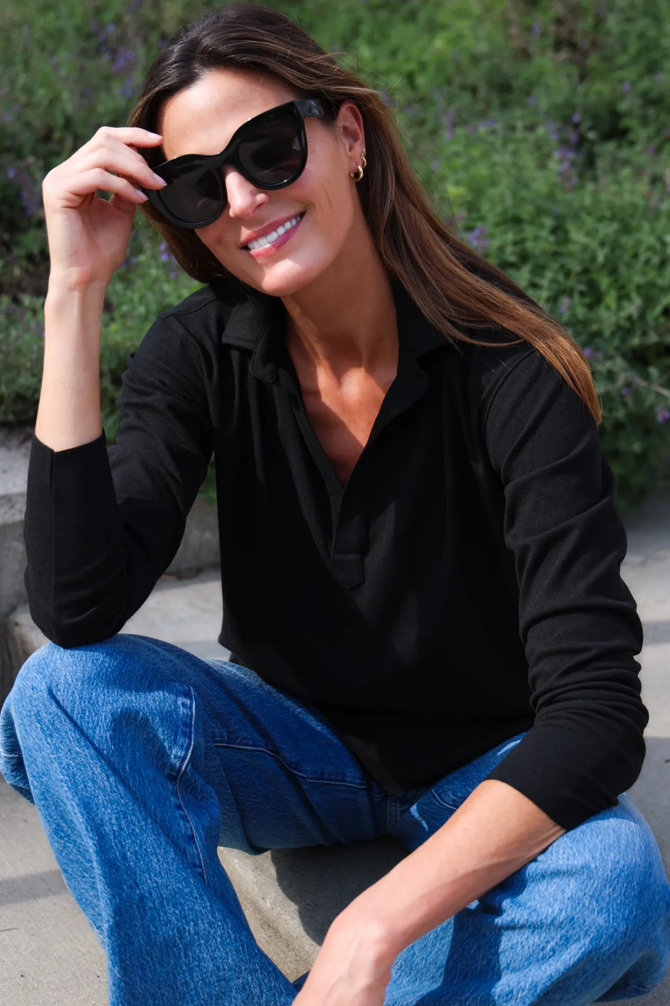 SuperSoft Shea Polo in Black