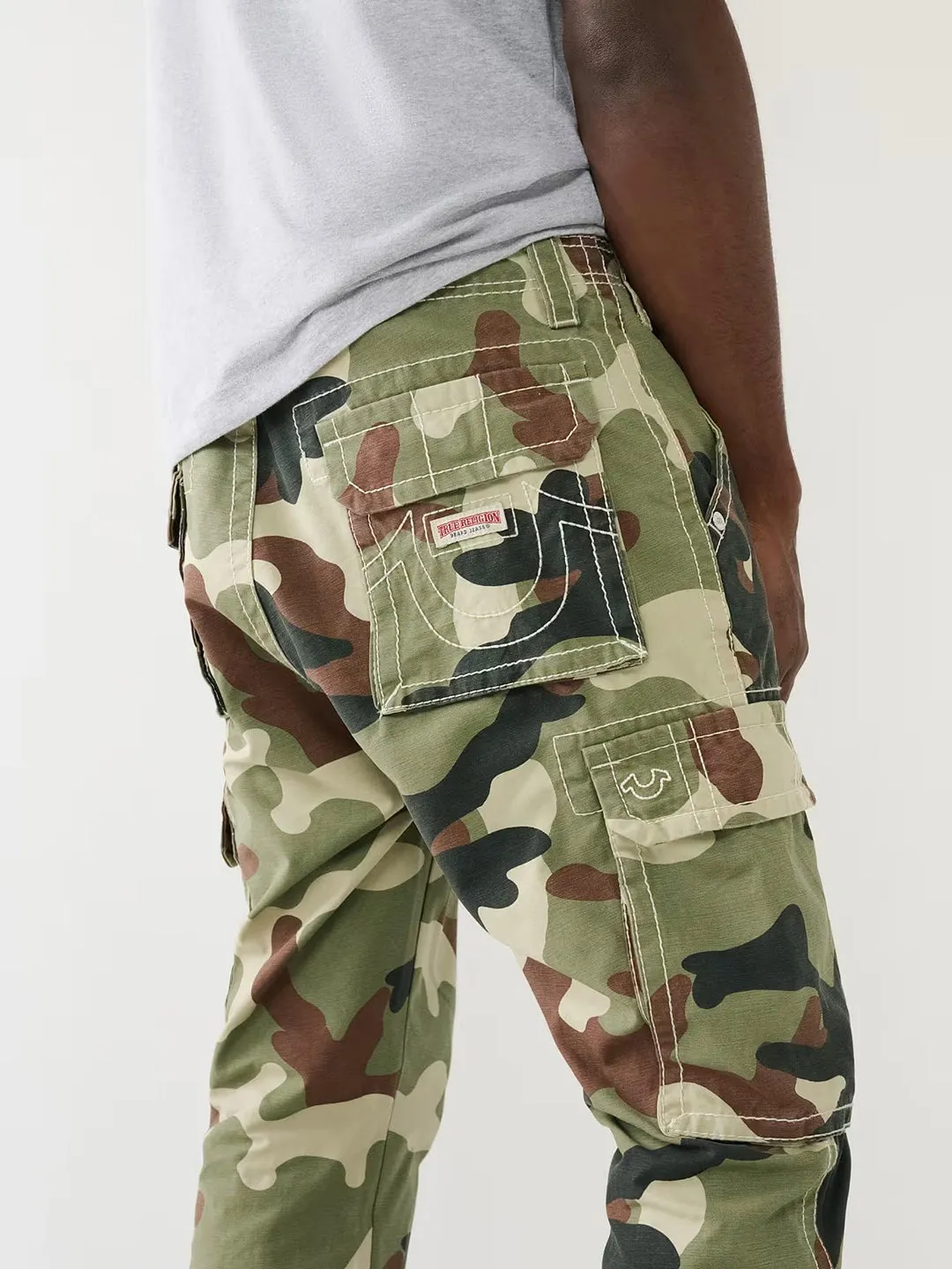 True Religion Men Multi Printed Regular Fit Mid-Rise Trouser
