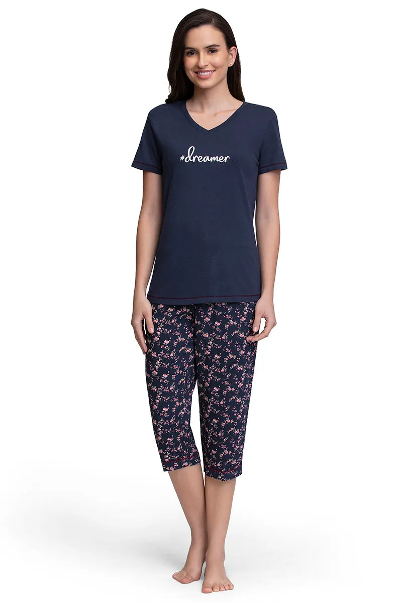 V-Neck Sleep Tee - Midnight