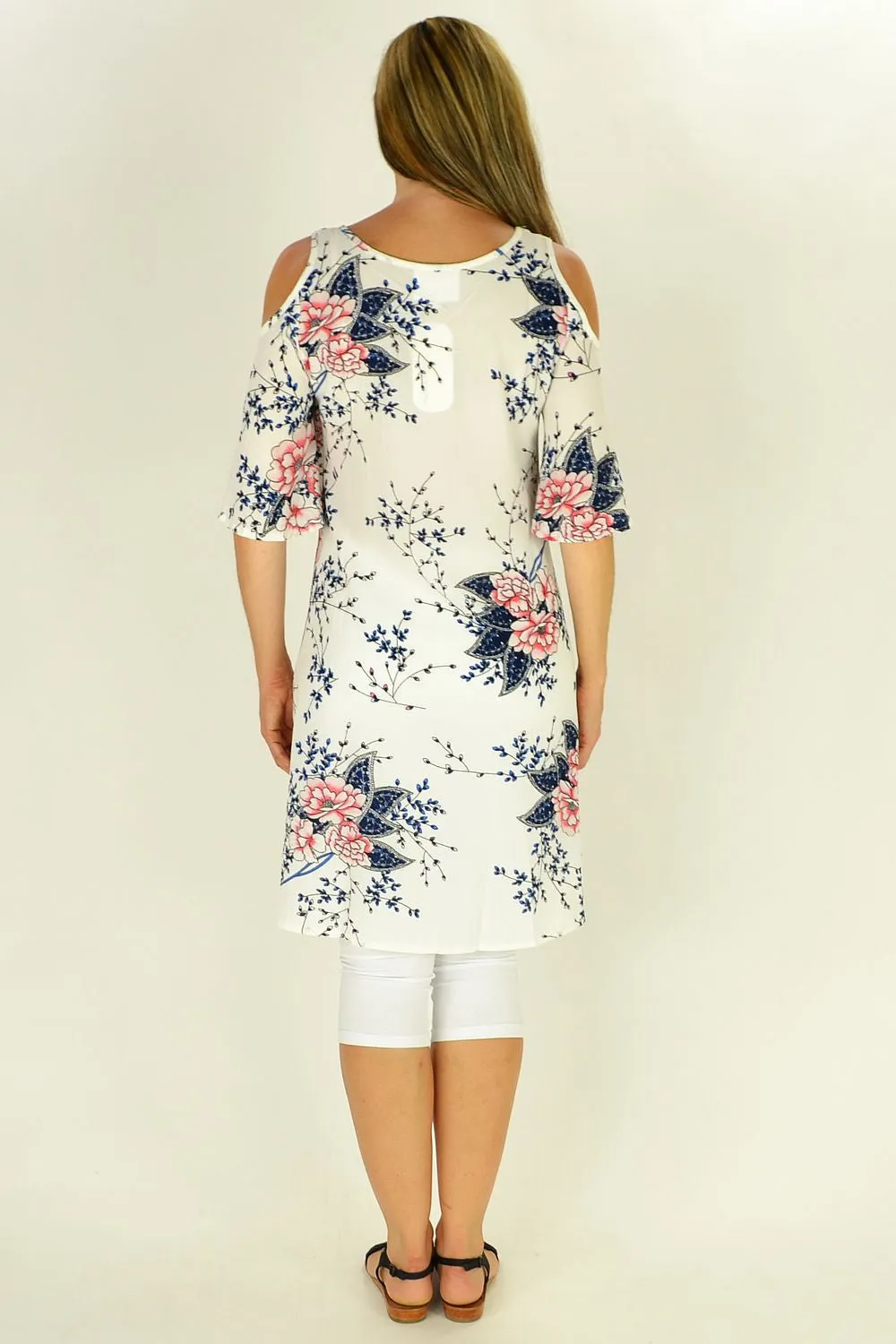White Flower Tree Tunic