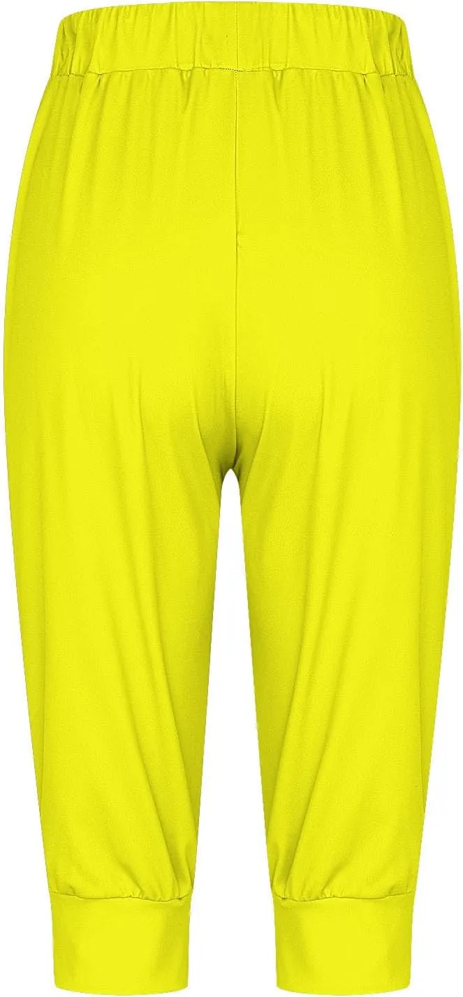 Womens Capri Sweatpants Joggers Summer Casual Cropped Jogger Pants Gym Workout Yoga Capris with Pockets