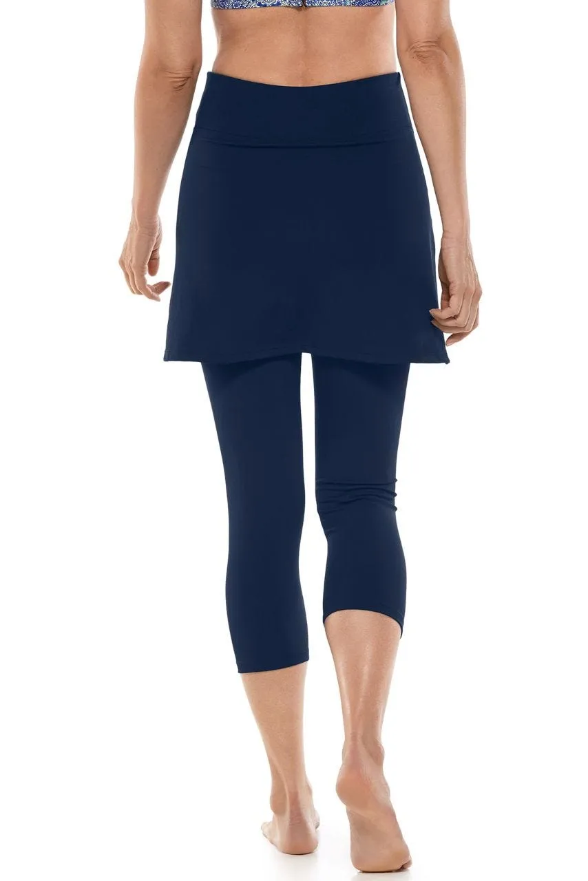 Women's Kahula Skirted Swim Capris   |  Navy
